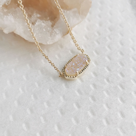 New Gold Kendra Scott Elisa Drusy Necklace - Picture 3 of 5